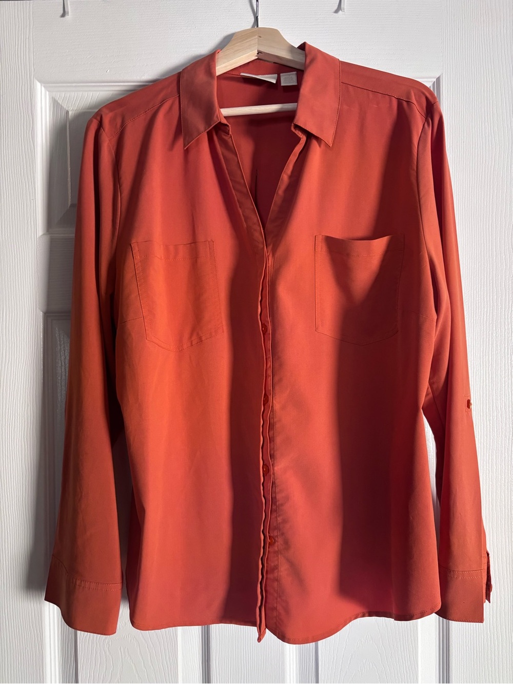 Chico's Terracotta Button-Up Shirt